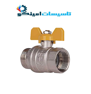 شیر غیر گازی یکسرروپیچ برنجی،سایز 1 اینچ سیتکو