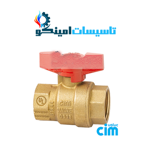 شیر توپی دسته کلیدی مدل ۳۱۶NPT دو طرف توپیچ سیم ۱/۲ PN۸۰
