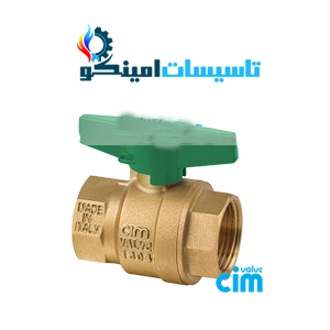شیر توپی آبی دسته کلیدی ۳۱۶BL دو طرف تو پیچ سیم 1 PN۸۰
