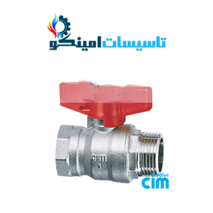 شیر توپی رو پیچ تو پیچ سیم ۱/۲ ۳۰۱/۱۶NPT_PN50