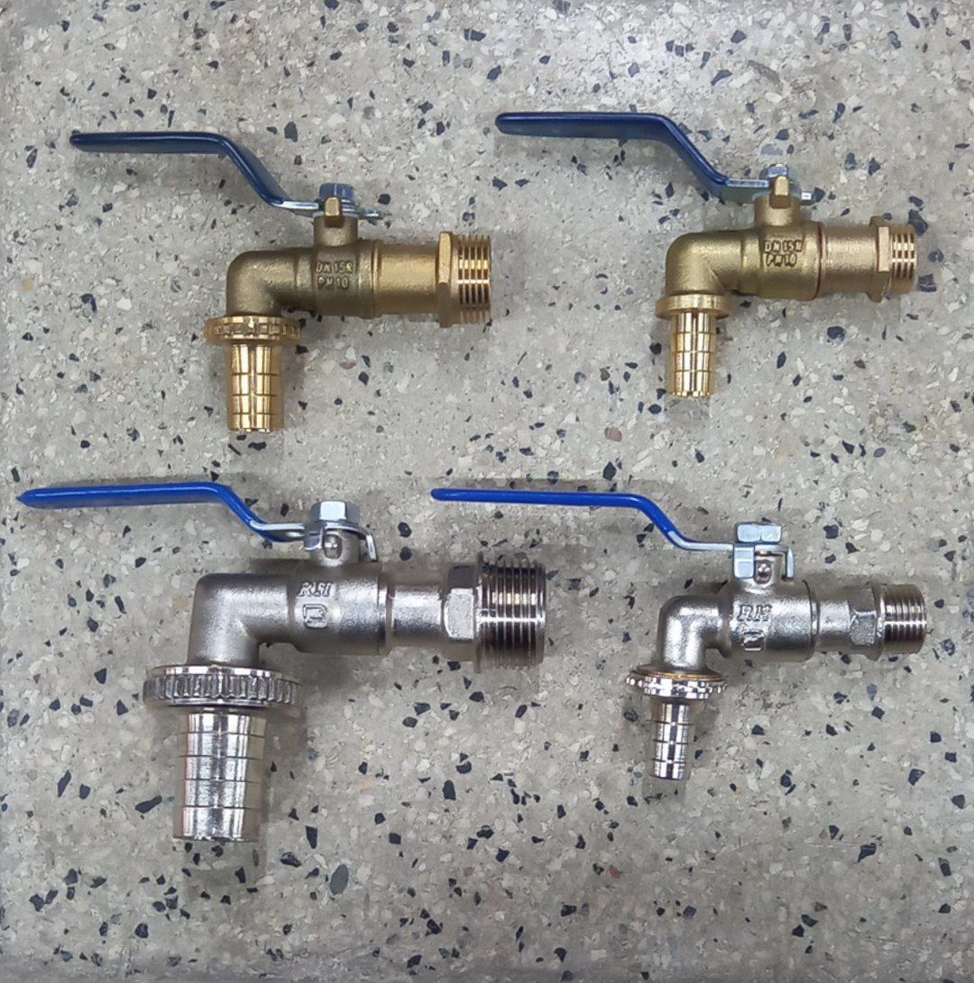 شیر حیاطی دسته گازی برنجی